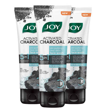 Buy Joy Skin Purifying Deep Detox Activated Charcoal Face Wash ( Pack of 3X100 ml ) - Purplle