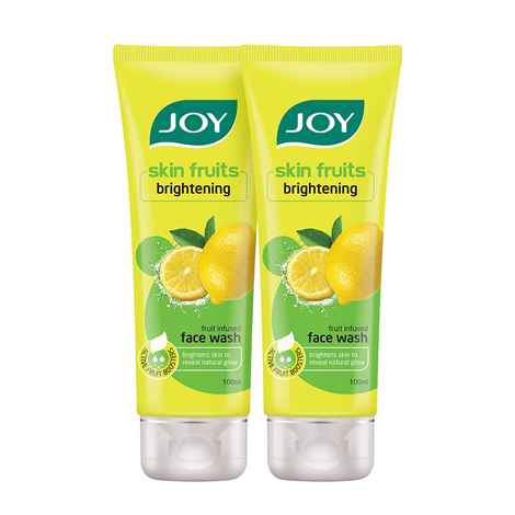 Buy Joy Skin Fruits Lemon Brightening Face Wash, For Oily Skin ( Pack of 2X100ml ) - Purplle