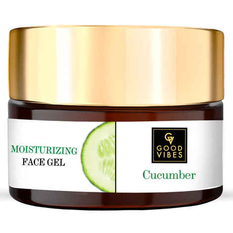 Buy Good Vibes Cucumber Moisturizing Face Gel | Cleansing, Calming, Soothing | No Parabens, No Sulphates, No Mineral Oil, No Animal Testing (100 gm) - Purplle