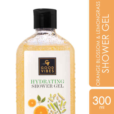 Buy Good Vibes Orange Blossom & Lemongrass Hydrating Shower Gel With Rosemary Leaf Oil (Body Wash) (300 ml) - Purplle