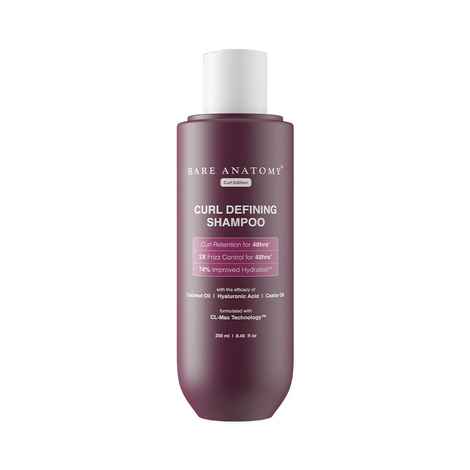 Bare Anatomy Curl Defining Shampoo | Curl Retention & 2X Frizz Protection For 48 Hours (250 ml)