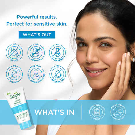 Buy Simple Water Boost Micellar Gel Facial Wash | 100 Hr Hydration | 150 ml - Purplle