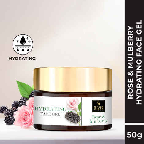 Buy Good Vibes Rose & Mulberry Hydrating Face Gel |Anti-Ageing, Skin Glowing, Lightening | No Parabens, No Sulphates, No Mineral Oil (50 gm) - Purplle