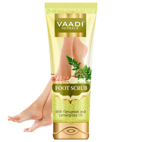 Buy Vaadi Herbals Foot Scrub With Fenugreek & Lemongrass Oil (110 gm) - Purplle