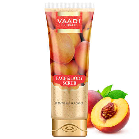 Buy Vaadi Herbals Face & Body Scrub With Walnut & Apricot (110 gm) - Purplle
