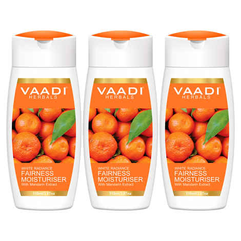 Vaadi Herbals Fairness Moisturiser With Mandarin Extract (110 ml) (Pack of 3)