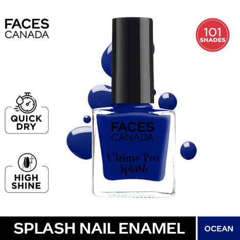 Buy FACES CANADA Ultime Pro Splash Nail Enamel - Pink Punch 130 (8 ml) | Quick Drying | Glossy Finish | Long Lasting | No Chip Formula | High Shine Nail Polish For Women | No Harmful Chemicals - Purplle