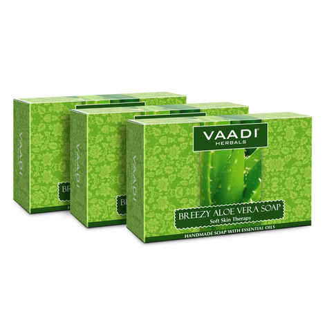 Buy Vaadi Herbals Value Pack Of 3 Breezy Aloe Vera Soap (75 g X 3) - Purplle