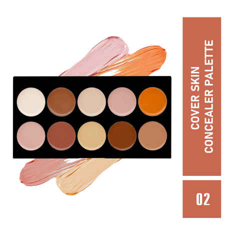 Buy Mattlook Cover Skin Concealer Palette Full Coverage Colour Correcting Lightweight Long-lasting Waterproof Creamy Formula - 02 (18 gm) - Purplle