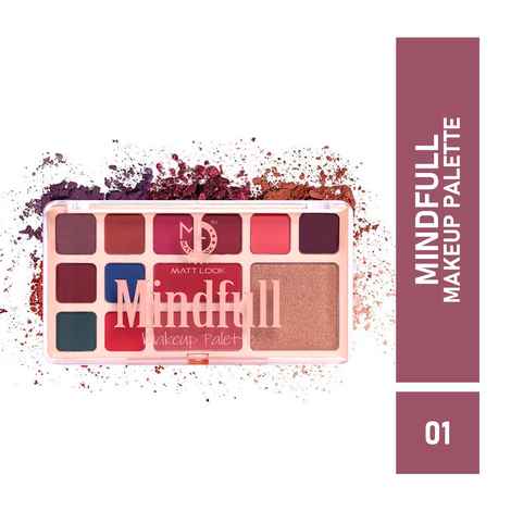 Buy Mattlook 13 Flawless Shades Eyeshadow Baked Highlighter, Blush Makeup Palette Waterproof Blendable, Gift for Women, 26 gm - Purplle