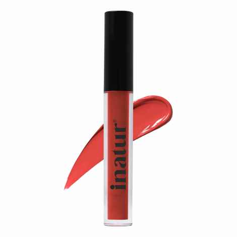 Buy Inatur Matt Liquid Lip Colour with Hyaluronic Acid & Collagen 2 ml (Red Blaze) - Purplle