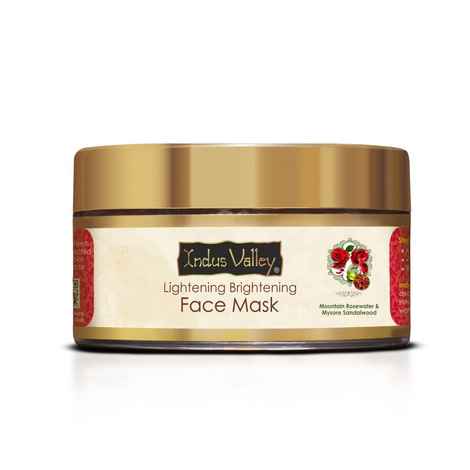 Buy Indus Valley Lightening & Brightening Mask With Rose & Sandalwood (50 ml) - Purplle