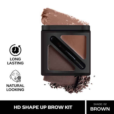 Buy FACES CANADA HD Shape Up Brow Kit - Brown 02, 2.8 gm | Eyebrow Duo Kit - Wax & Powder With Brush | Long-Lasting | Precise & Natural Looking | Rich Color Payoff | Shaped & Defined Brows | Cruelty-free - Purplle