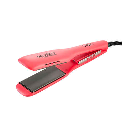 Buy IKONIC PROFESSIONAL Vibe+ Hair Straightener-Peach | Straightener with AI Technology| Wider Ceramic Floating Plates| Ionic Technology|Instant Heat Up & Easy to Use 1 pc - Purplle