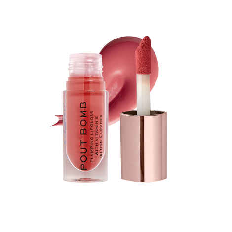 Buy Makeup Revolution Pout Bomb Plumping Gloss Peachy Coral 4.6 ml - Purplle