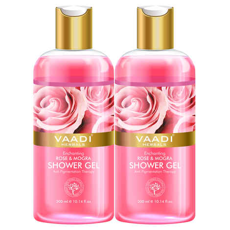 Buy Vaadi Herbals Enchanting Rose & Mogra Shower Gel Value Pack of 2 (300 ml x 2) - Purplle