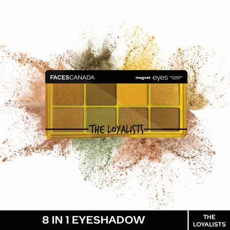 Buy FACES CANADA Magneteyes 8 in 1 Eyeshadow Palette - The Loyalists, 6.4 gm | Shimmer & Matte Shades | Long Lasting & Intensely Pigmented | Buttery Soft Lightweight Texture | Smooth & Easily Blendable - Purplle