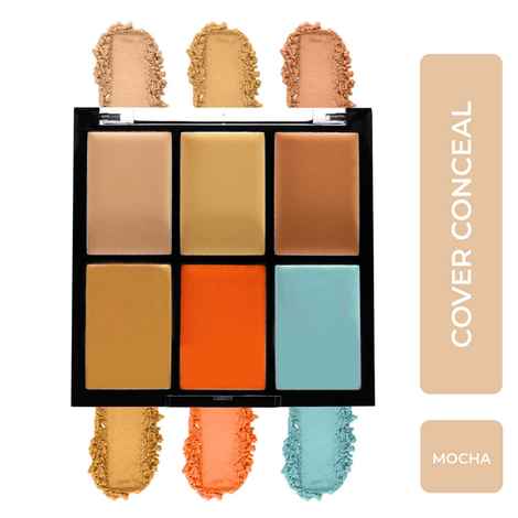 Buy Half N Half Cover Concealer Skin Beauty, Multicolour Palette, Mocha (9.6 gm) - Purplle