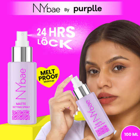 Buy NY Bae Matte Setting Spray (100 ml) | Mattifies Skin | Makeup Fixer | Long Lasting Makeup | Crease-Free | Hydrating Face Mist | Green Tea Extracts | Normal To Oily Skin - Purplle