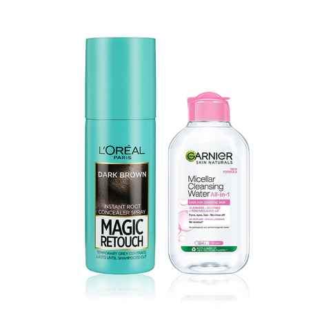 Buy L'Oreal Paris Magic Retouch + Garnier Micellar water Combo of 2 - Purplle