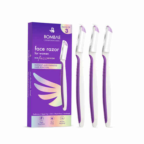 Bombae Face Razor for women - For Instant & Painless Hair Removal (Pack Of 3) 200 gm