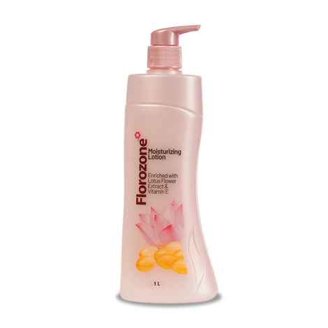 Buy Florozone Moisturizing Lotion With Lotus Flower Extract & Vitamin E - 1000ml - Purplle