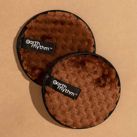 Buy Earth Rhythm Reusable Makeup Remover/Cleansing Pads | Cleanse Skin + Removes Stubborn Makeup Traces + Reusable | for All Skin Type | Women & Girls - Pack Of 2 (Color may vary) - Purplle