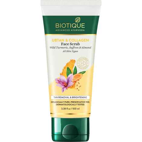 Buy BIOTIQUE UBTAN & COLLAGEN Face ScrubA (100 gm) - Purplle