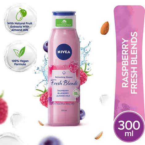Buy Nivea Fresh Blends Refreshing Body wash- Raspberry, Blueberry & Almond Milk (91% Naturally derived ingredients)(300 ml) - Purplle