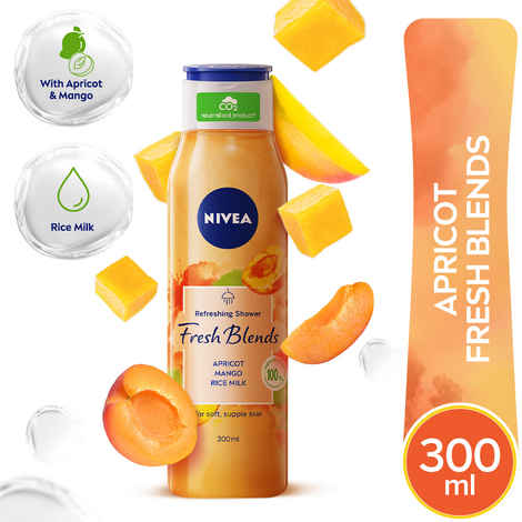 Buy Nivea Fresh Blends Refreshing Body wash- Mango, Apricot, Rice (91% Naturally derived ingredients) - Purplle