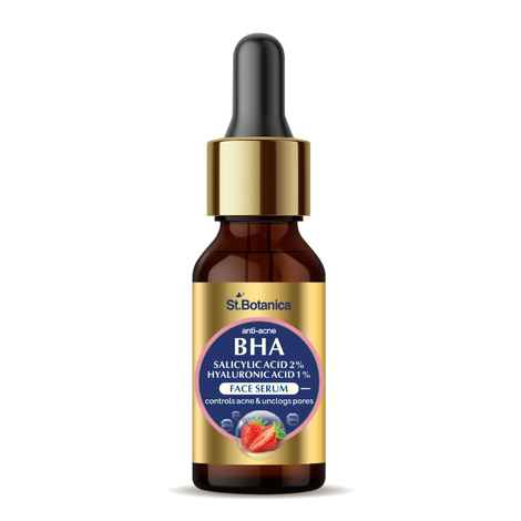 Buy St.Botanica BHA Salicylic 2% + Hyaluronic Acid 1% Skin Clarifying Serum 10 ml | Controls Excess Oil - Purplle