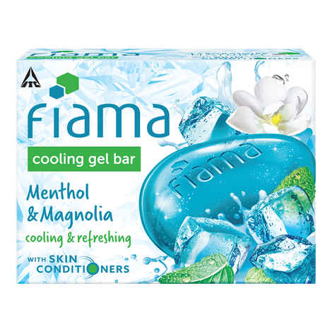 Buy Fiama Cooling Gel Bar Menthol & Magnolia, With Skin Conditioners For Moisturized Skin, 125 gm, Soap for Women & Men, All Skin Types - Purplle