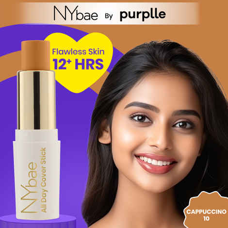 Buy NY Bae All Day Cover Stick - Cappuccino 10 (4.2 gm) | Foundation Stick | Concealer | Bronzer | Colour Corrector | Highlighter | Face Makeup - Purplle