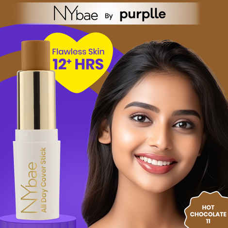 Buy NY Bae All Day Cover Stick - Hot Chocolate 11 (4.2 gm) | Foundation Stick | Concealer | Bronzer | Colour Corrector | Highlighter | Face Makeup - Purplle
