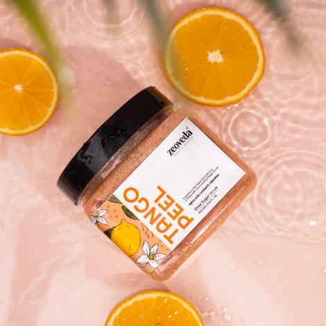 Buy ZEOVEDA Tango Peel Shea Sugar Scrub for Radiant and Glowing Skin | Gentle Exfoliator | Cruelty Free | Even Skin Tone - 400 gm - Purplle