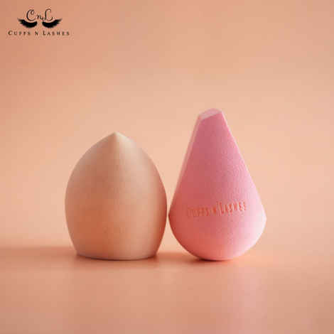 Buy Cuffs N Lashes Makeup Blender/Sponge Set of 2 Slant Cut , Double Side Cut - Purplle