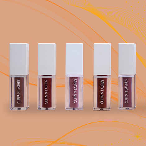 Buy Cuffs N Lashes Combo Pack of Set of 5 Matte Liquid Lipstick ( 2015 08, Duggs 04, SOHO 07, Gup Shup 05, Vaari Jawan 06 ) - Purplle