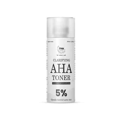 Buy TNW The Natural Wash clarifying AHA Toner 100 ml with 5% Glycolic Acid and Lactic Acid | For skin brightening | Gently exfoliates dead skin - Purplle