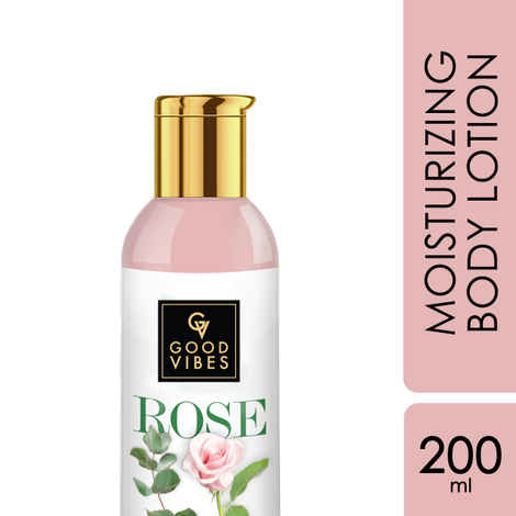 Buy Good Vibes Rose Moisturizing Body Lotion | Hydrating, Nourishing, Moisturizing | No Parabens, No Sulphates, No Animal Testing (200 ml) - Purplle