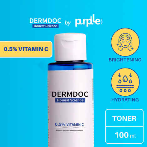 Buy DermDoc Skin Brightening Toner with Vitamin C (100 ml) - Purplle