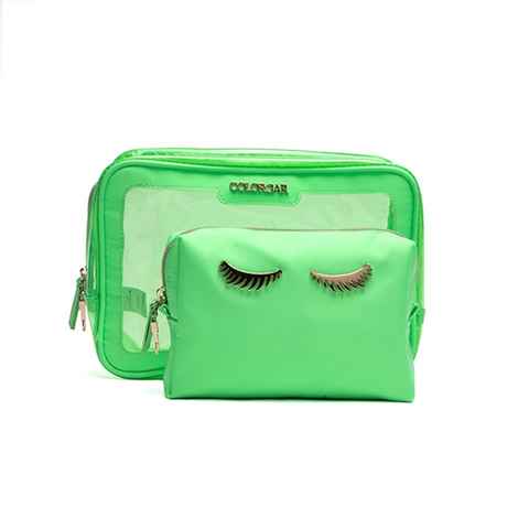 Buy Colorbar Lips & Lashes Box Pouch (Set Of Two) - Neon Green Pack of 2 - Purplle