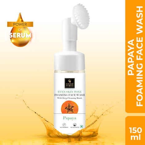 Good Vibes Even Skin Tone Papaya Foaming Face Wash |Brightening, Even Tone (150 ml)