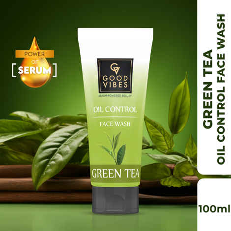 Buy Good Vibes Oil Control Green Tea Face Wash | Prevents Acne, Skin Purifying (100 ml) - Purplle
