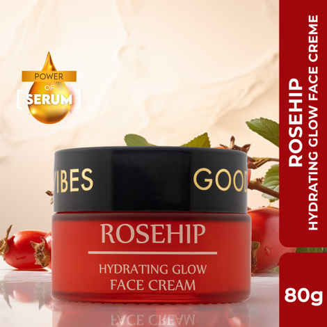 Buy Good Vibes Rosehip Hydrating Glow Face Cream with Power of Serum | Deep Nourishing & Brightening (80 gm) - Purplle