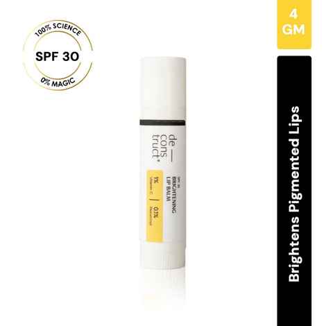 Deconstruct Brightening Lip Balm with 1% Vitamin C|SPF 30 |Hydrates & Brightens Dry & Pigmented Lips (4 gm)
