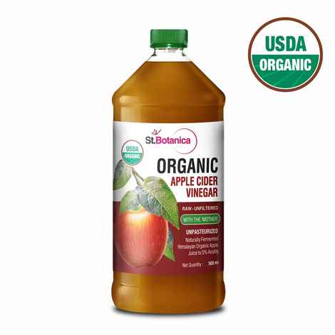 Buy StBotanica USDA Organic Apple Cider Vinegar 500ml (Pet Bottle) - Purplle