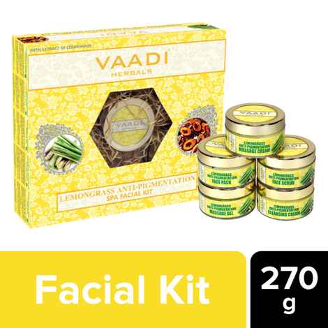Buy Vaadi Herbals Lemongrass Anti-Pigmentation Spa Facial Kit With Cedarwood Extract (270 gm) - Purplle