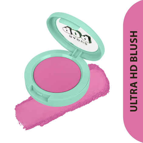 SUGAR POP Ultra HD Blush 01 Rose - 10 gms - Richly Pigmented | Ultra Matte | Blendable | Suits all skin tones