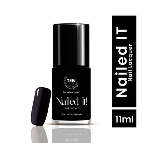 Buy TNW The Natural Wash Nailed It! - 03: Black Margarita | Nail Polish | Chip Resistant | Pigmented | Long Lasting | Quick Drying | Preety nails | 11 ml - Purplle