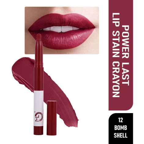 Mattlook Power Last Lip Stain Crayon Lipstick, Rich Colour, Non Transfer, Mask Proof & Luxurious Creamy Matte, 1.3 gm